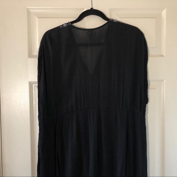 Seafolly Black Boho Tunic Embroidered lined Dress - Picture 8 of 13